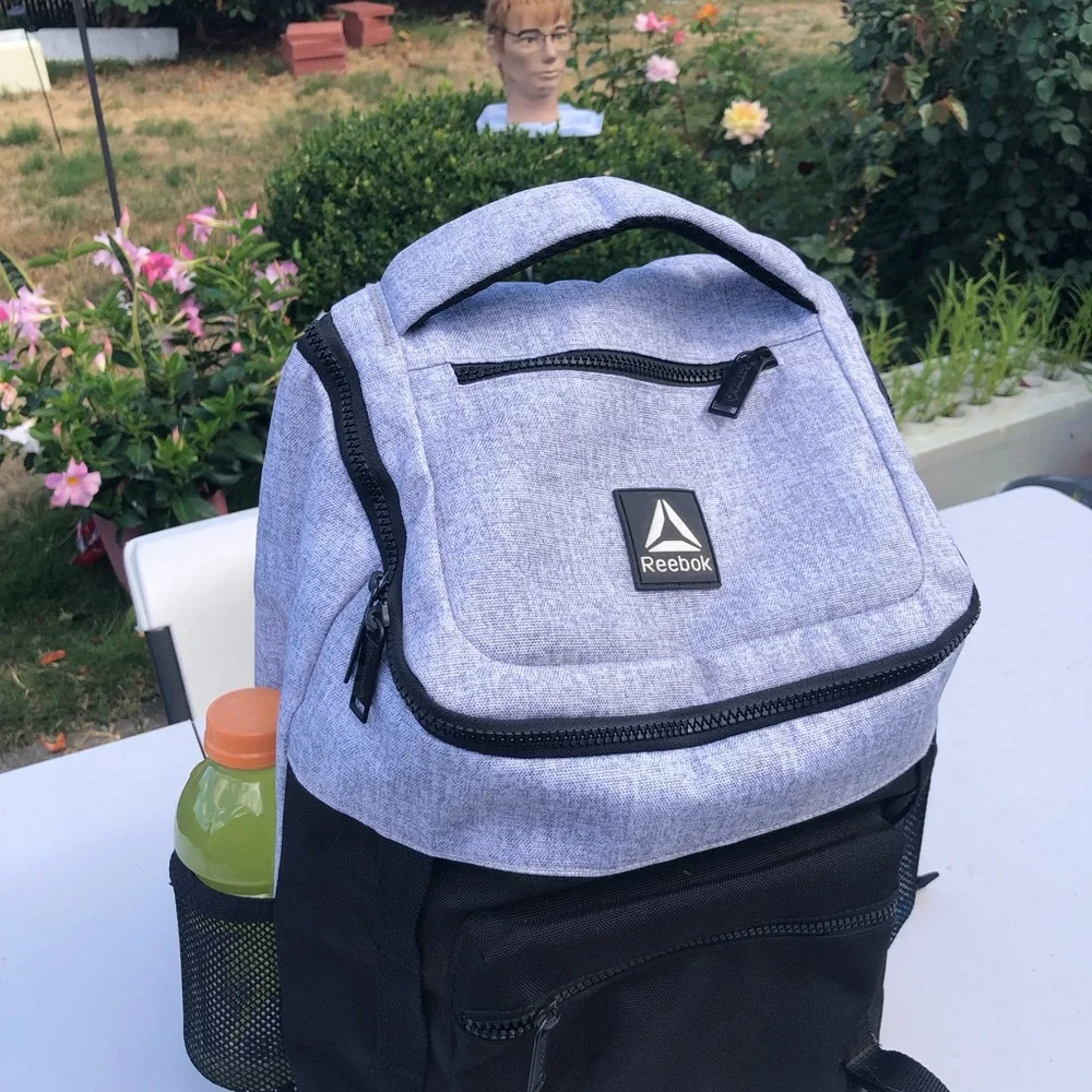 Reebok Bobbie Top Loader Two-Tone Grey and Black Daypack Backpack